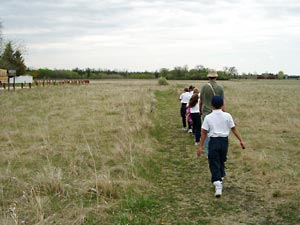 Class hike at the Living Prairie Museum